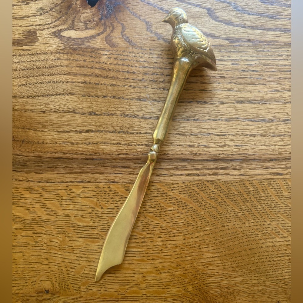 Vintage Brass Quail Letter Opener - Picture 5 of 14